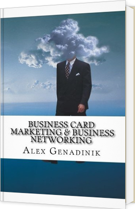 Business card marketing and business networking book
